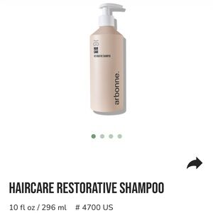 Arbonne Restorative Shampoo in Cream Bottle